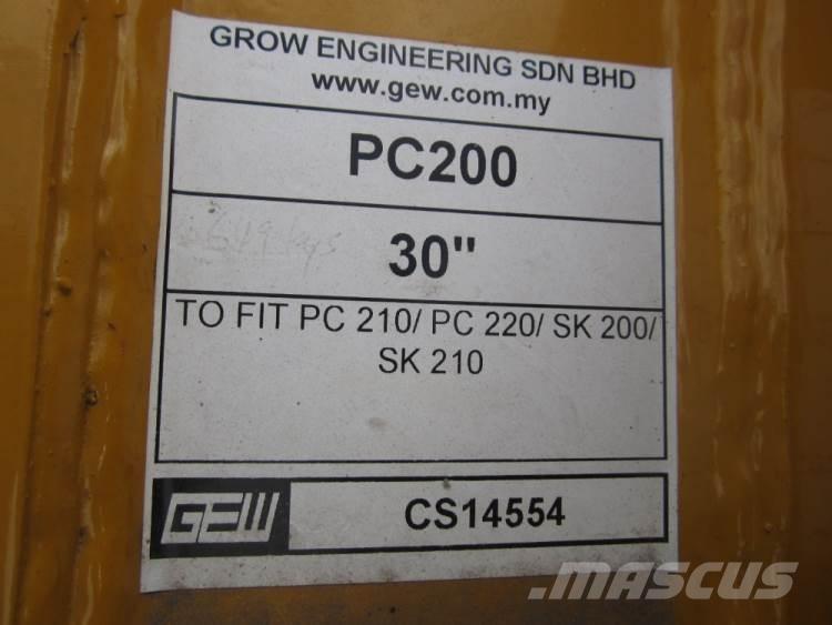  870 mm Graveskovl ex. PC200 Skuffer