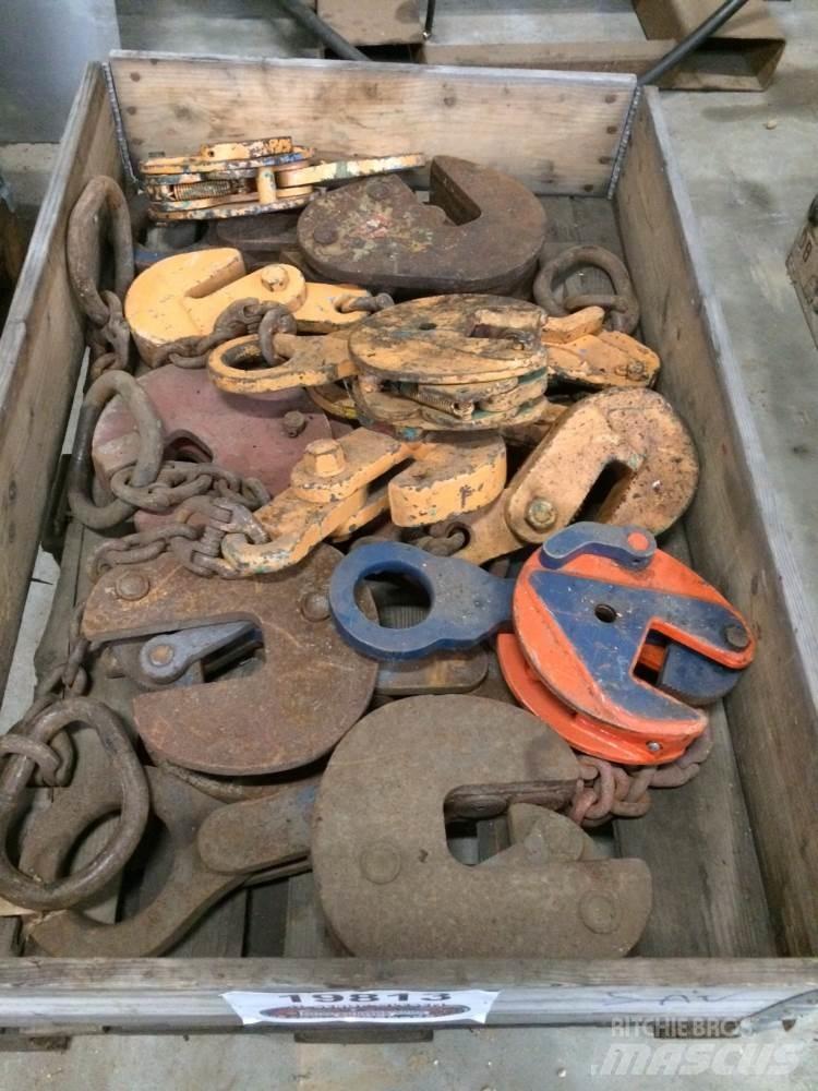  Pladeklør, diverse 1 palle Kran deler og utstyr