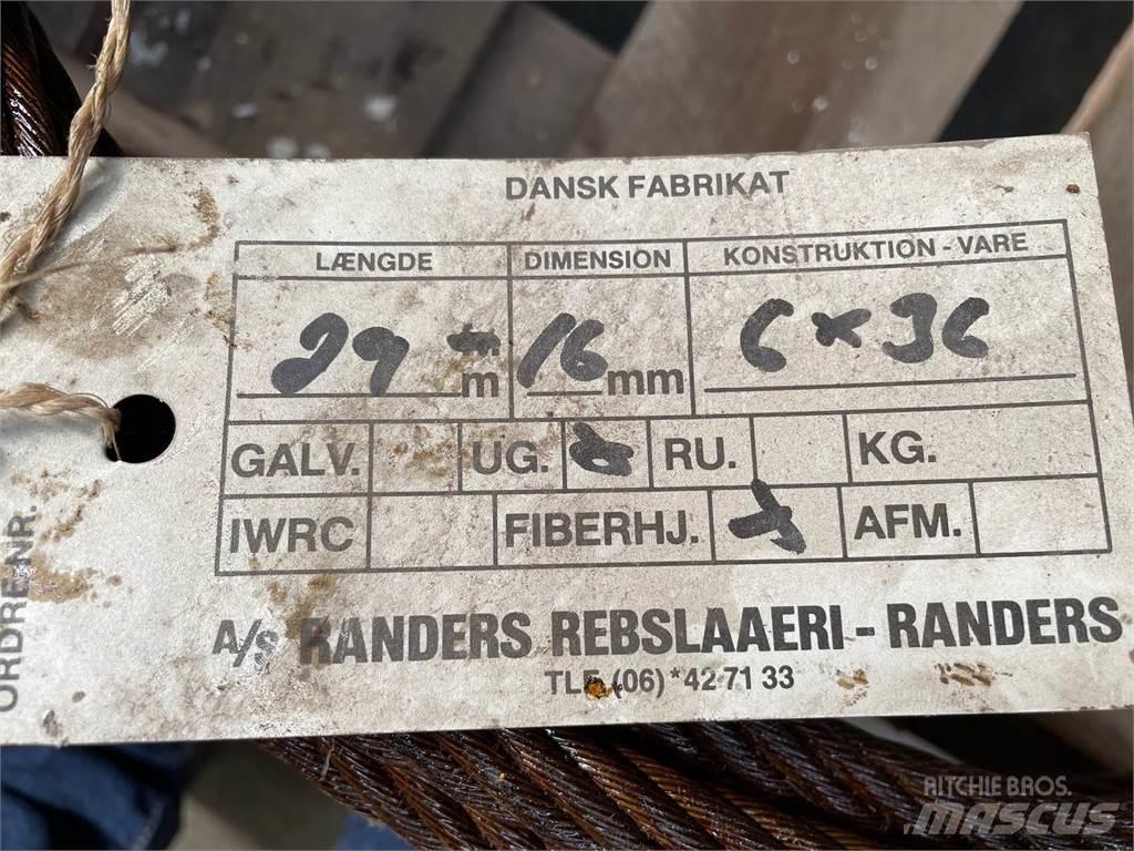  Stålwire Ø16 mm Kran deler og utstyr