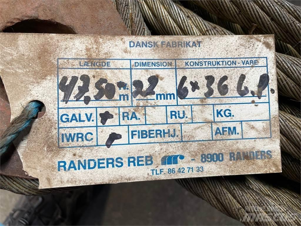  Stålwire Ø22 mm Kran deler og utstyr