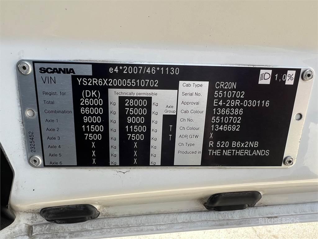 Scania R520 hejs Kabelløft lastebiler