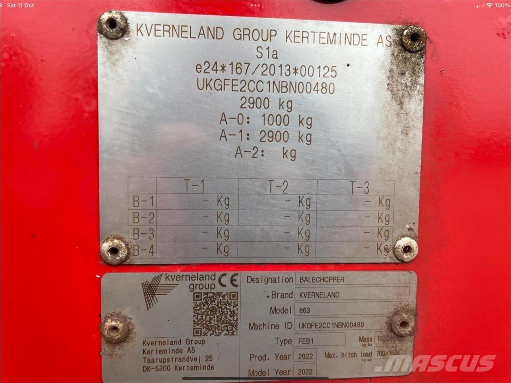 Kverneland 863 Blande- og fôringsmaskiner