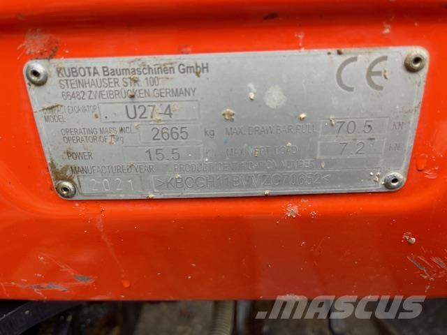 Kubota U27-4 Midigravere 7 - 12t
