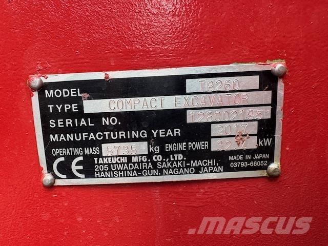 Takeuchi TB260 Midigravere 7 - 12t