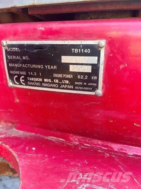 Takeuchi 1140 Minigravere <7t