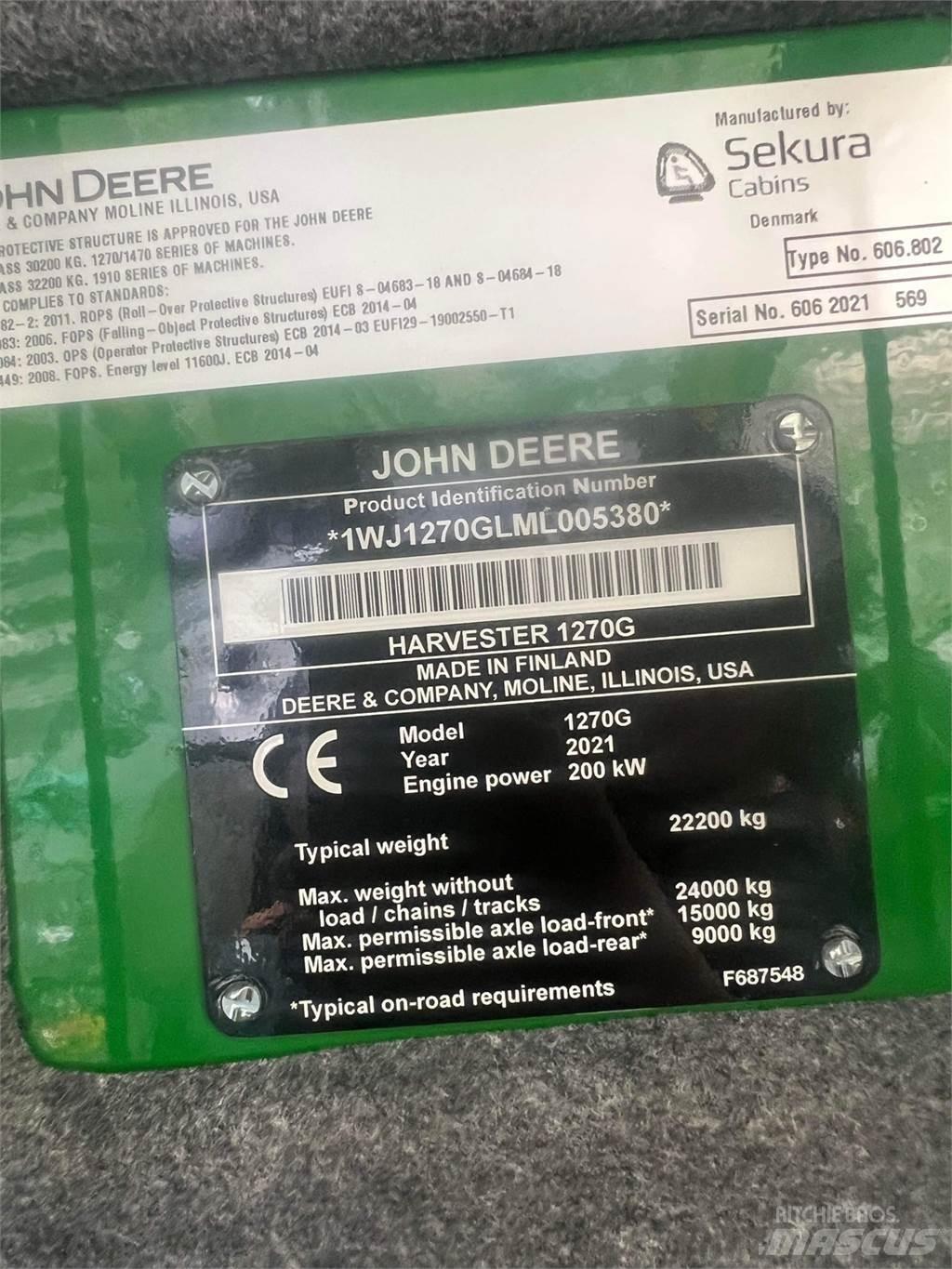 John Deere 1270G Hogstmaskiner