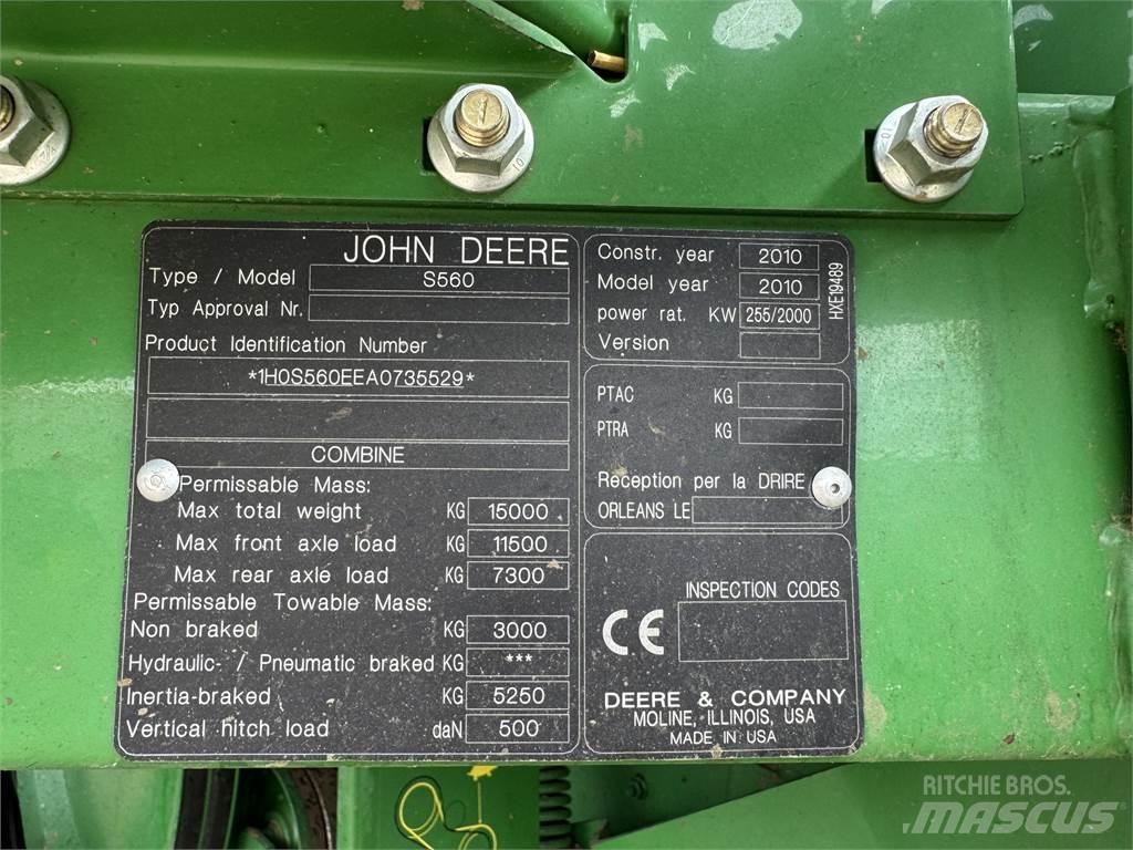 John Deere S560 Skurtreskere