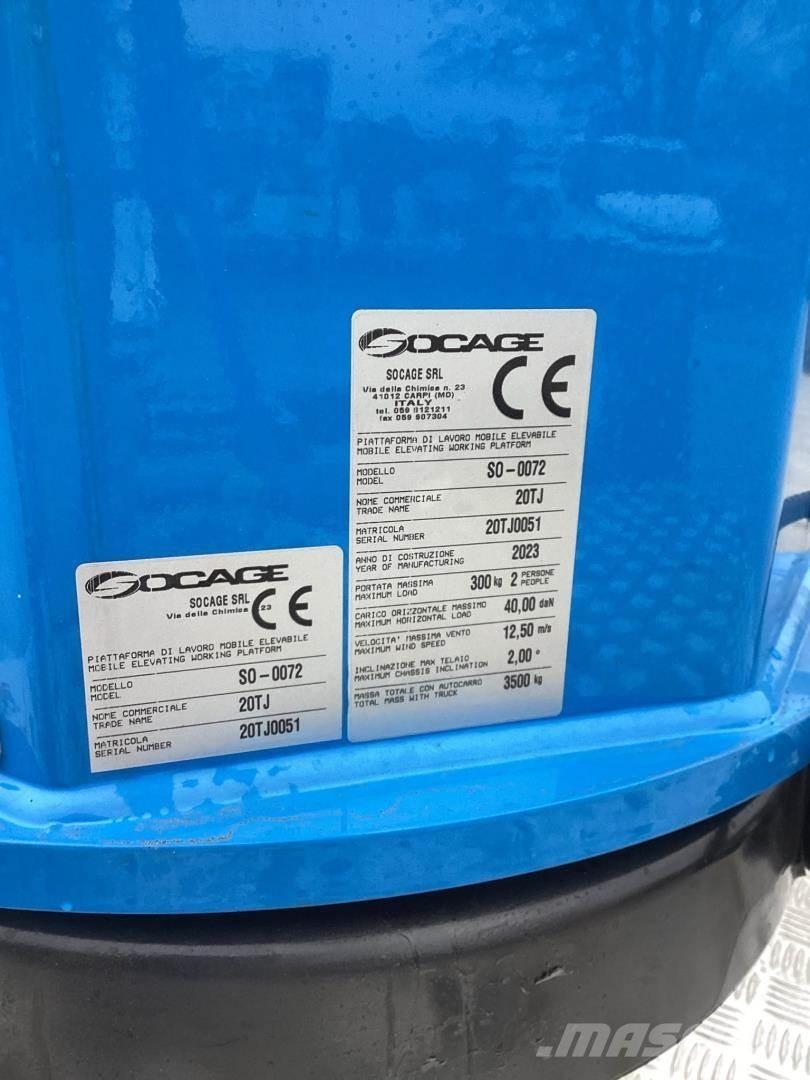 Socage 20TJ-Speed Bilmontert lift