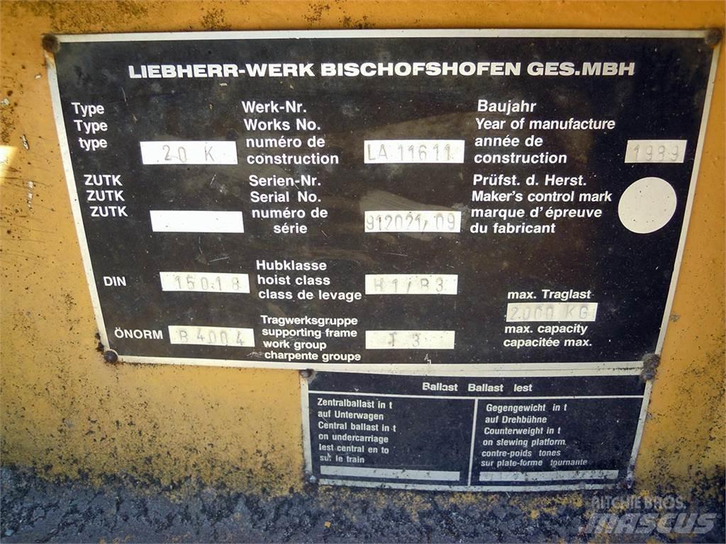 Liebherr 20K Bygge- og tårnkraner