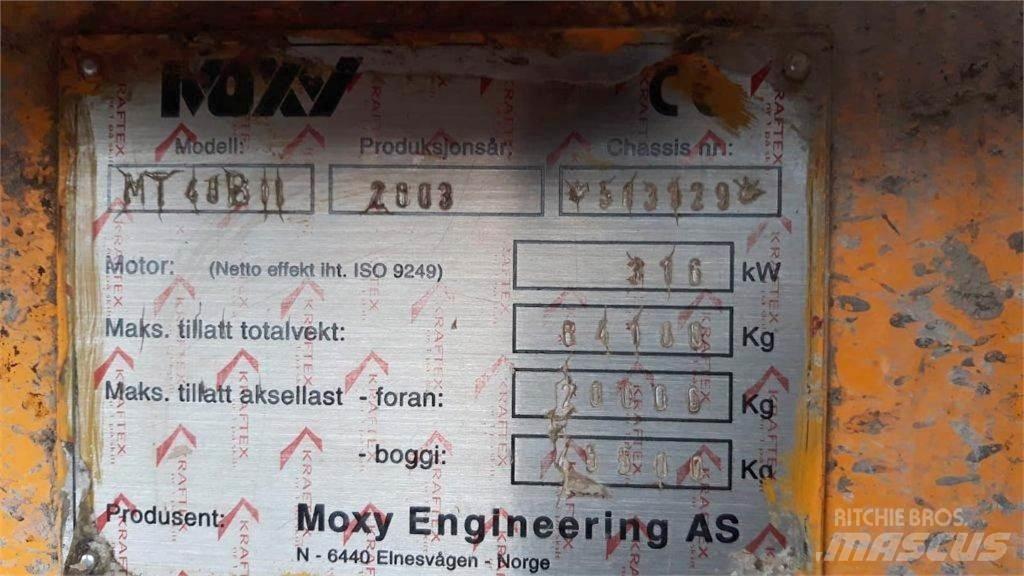 Moxy MT 40B Rammestyrte Dumpere