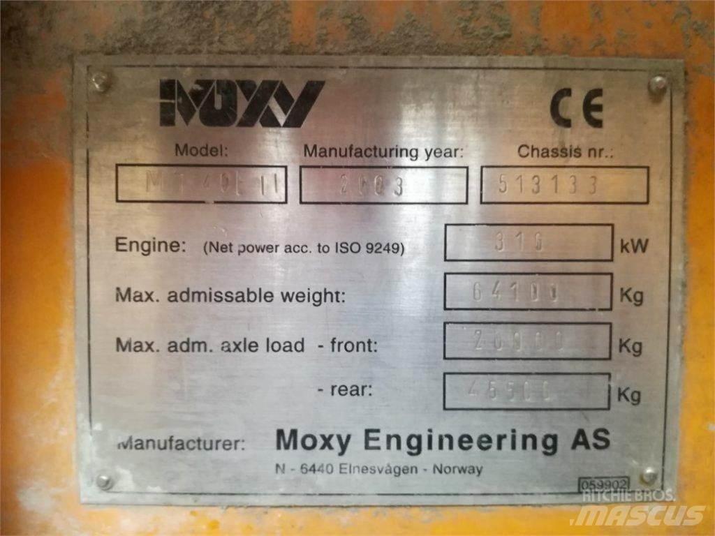 Moxy MT 40B Rammestyrte Dumpere