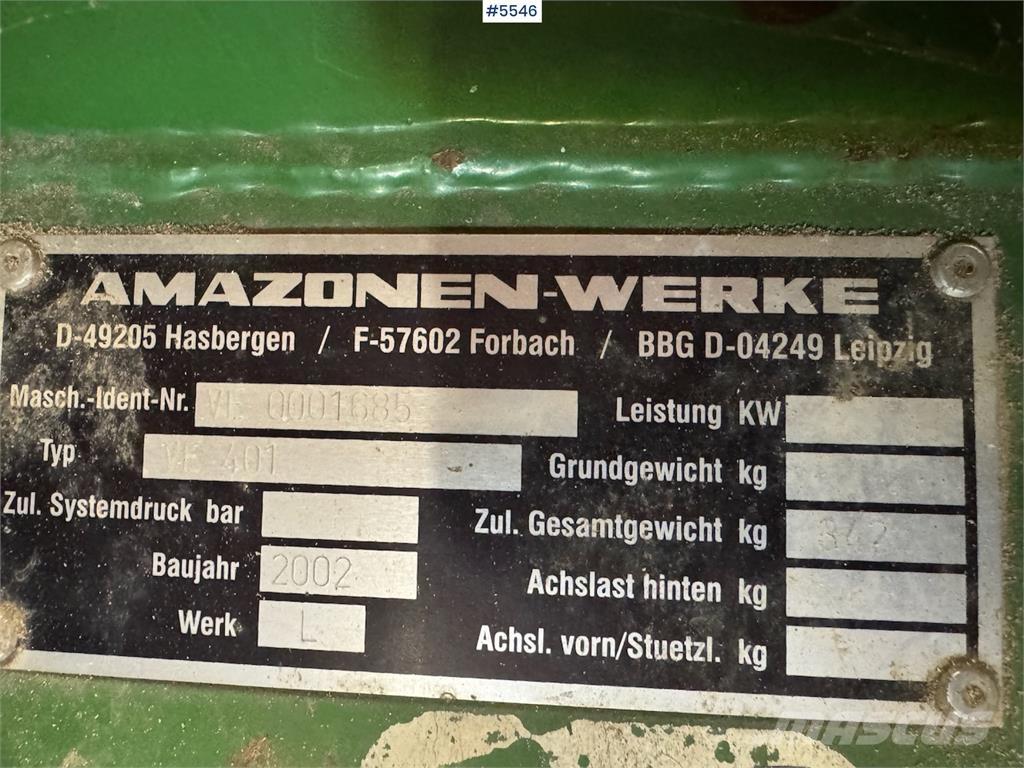 Amazone VE 401 Såmaskiner