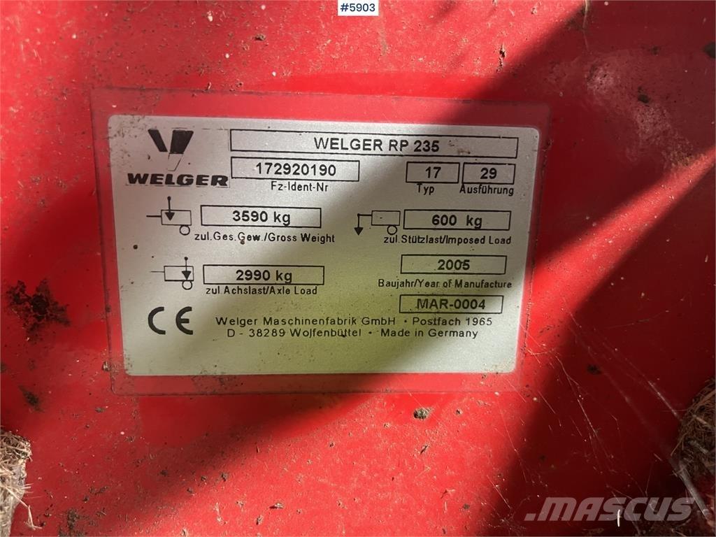 Welger RP 235 Andre gressmaskiner