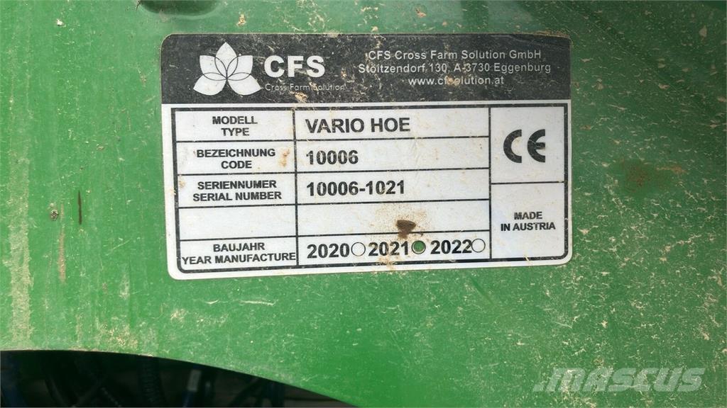  CFS Vario Hoe Andre såmaskiner