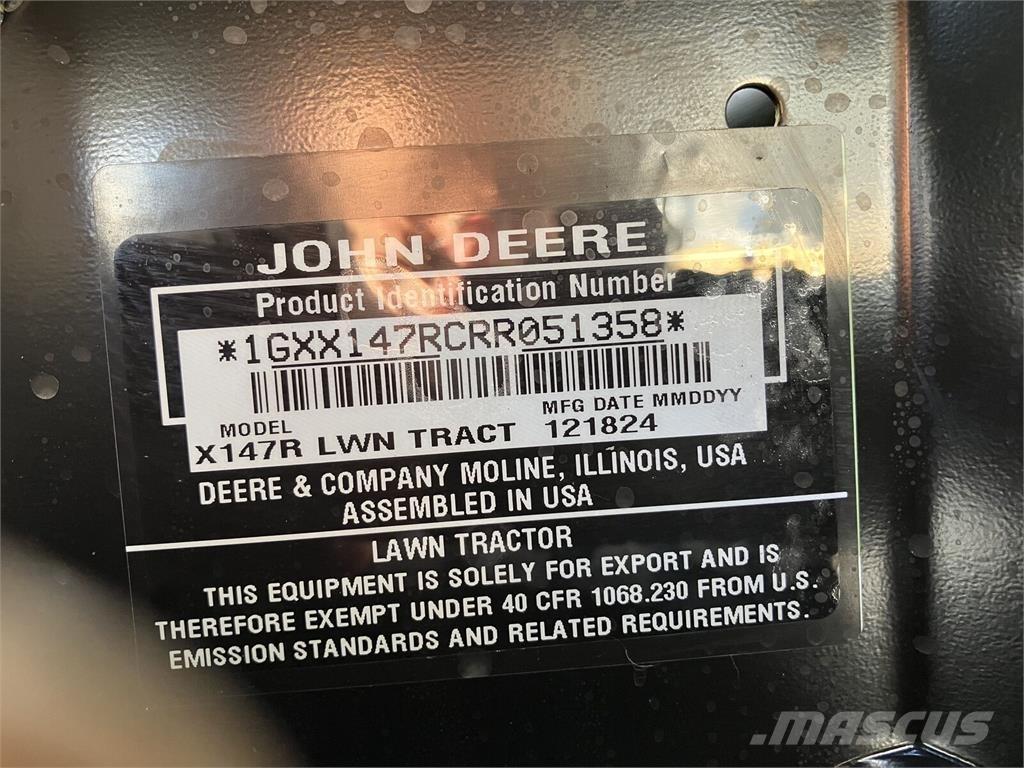 John Deere X 147R Park- og hagemaskiner - Annet