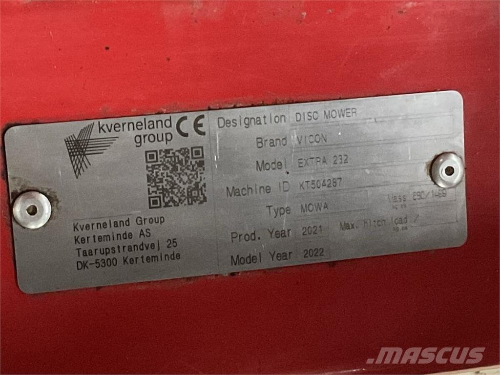 Vicon Extra 232 Slåmaskiner