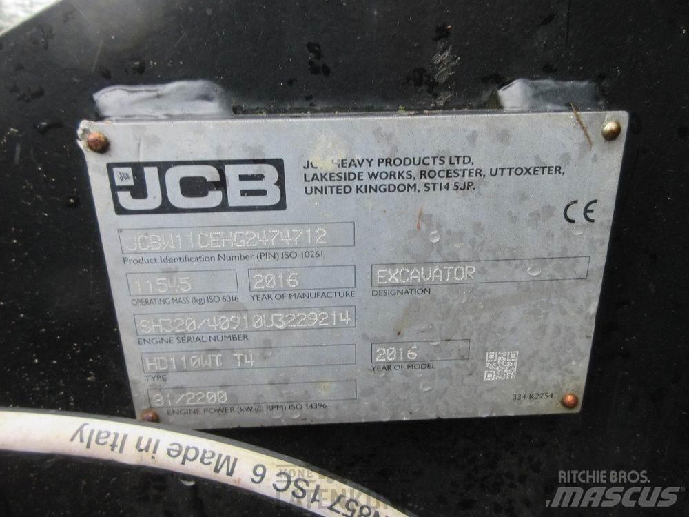 JCB Hydradig HD110W Amfibiske Gravemaskiner