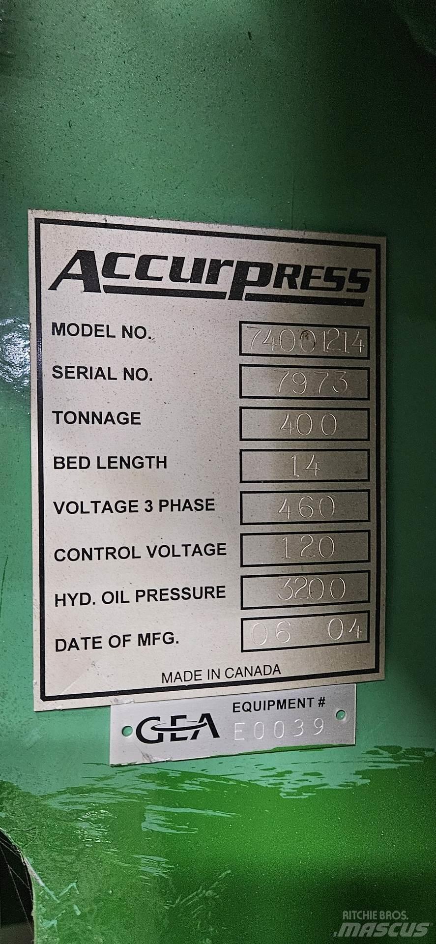  ACCURPRESS 74001214 Anlegg - Annet