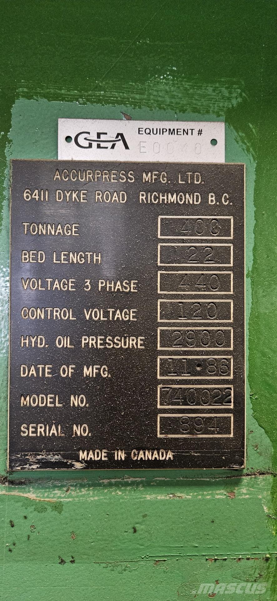  ACCURPRESS 740022 Anlegg - Annet