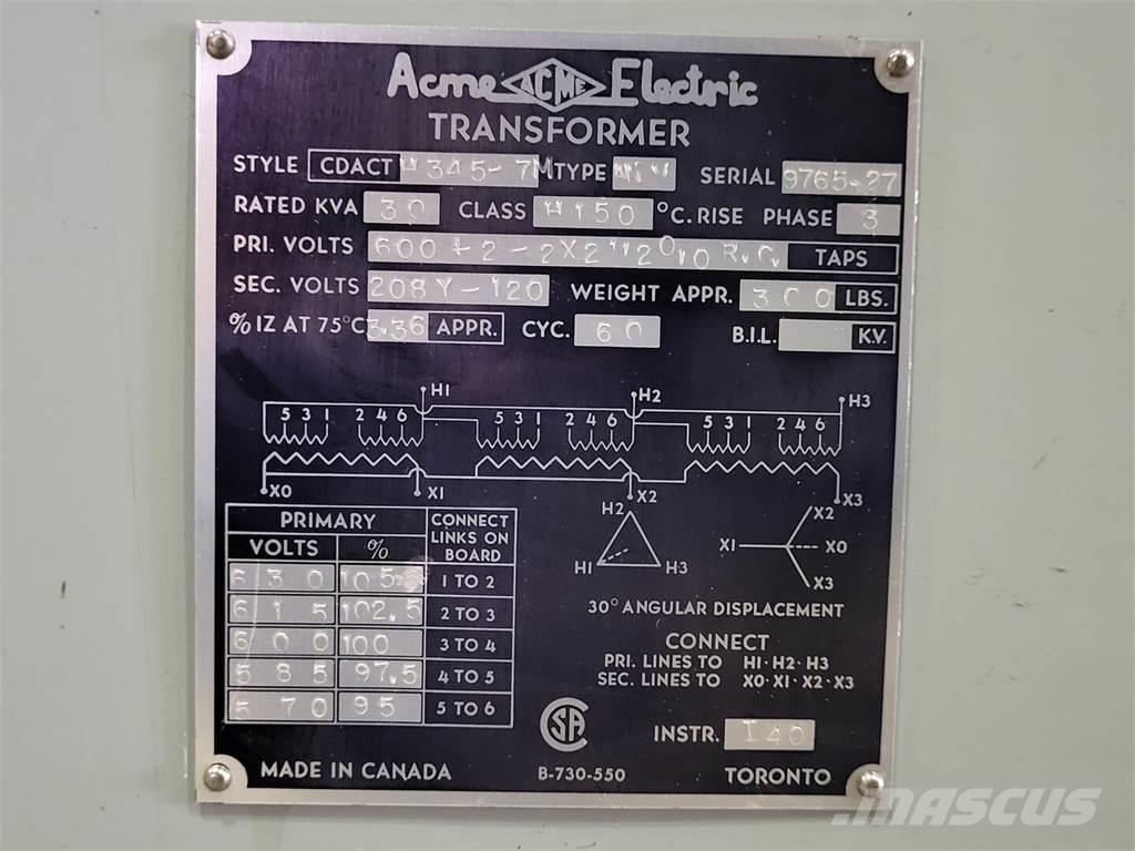  ACME ELECTRIC H345-7M Anlegg - Annet