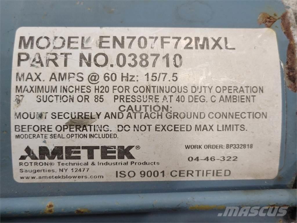  AMETEK EN707F72MXL Andre komponenter