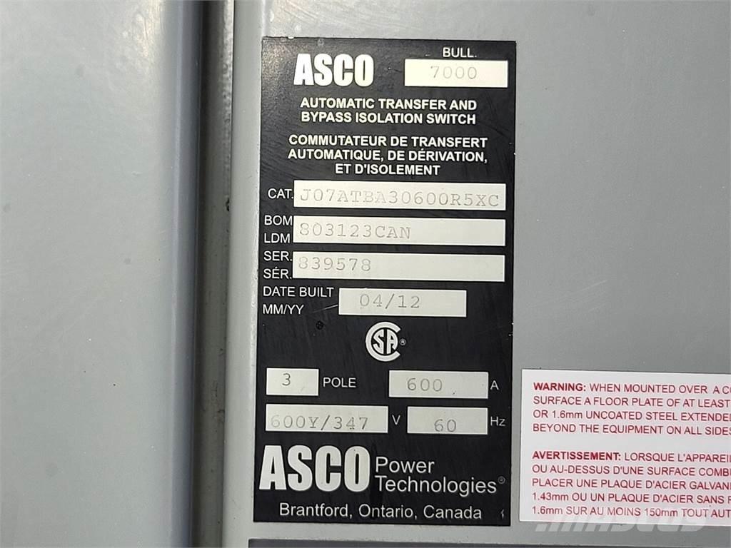 Asco J07ATBA30600R5XC Anlegg - Annet