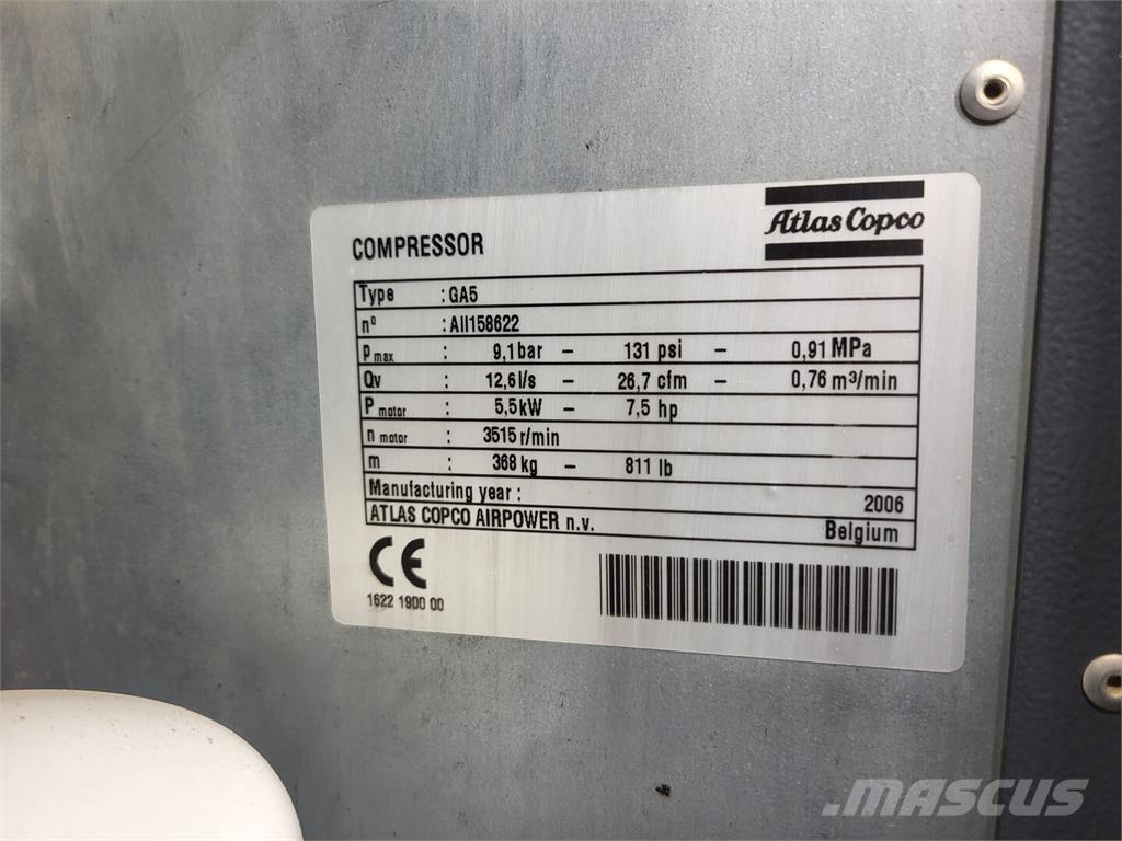 Atlas Copco GA5 Kompressorer