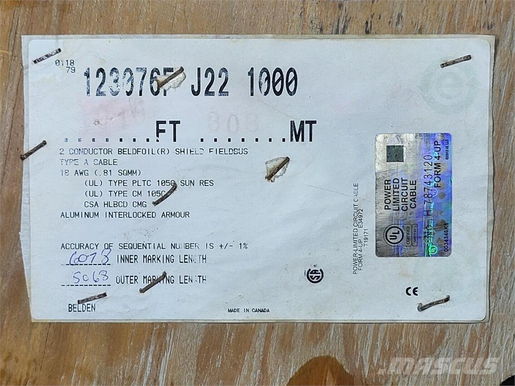  BELDEN 123076F Anlegg - Annet