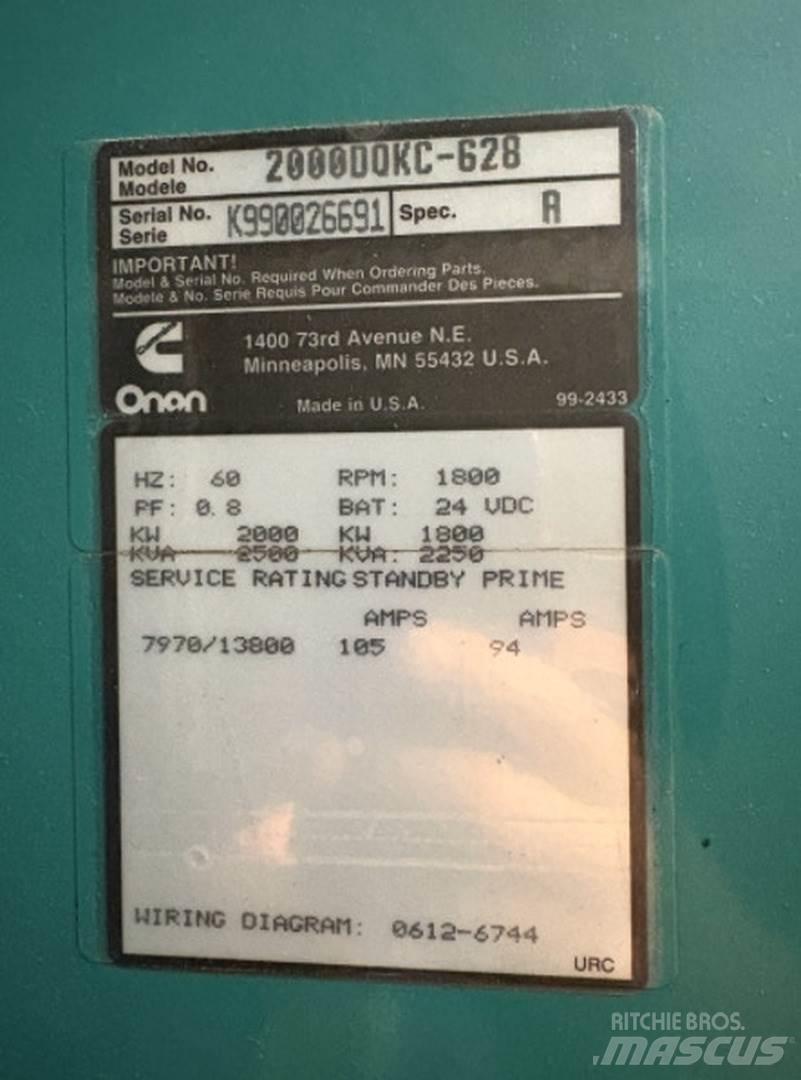 Cummins 2000DQKC-628 Diesel Generatorer