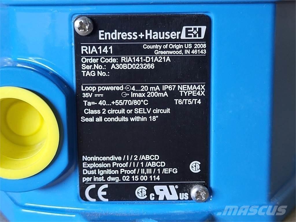  ENDRESS+HAUSER RIA141 Anlegg - Annet