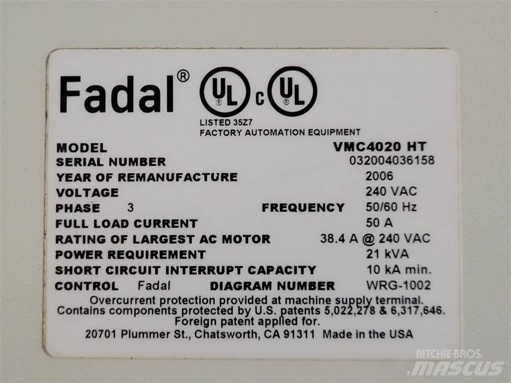  FADAL VMC 4020 HT Anlegg - Annet