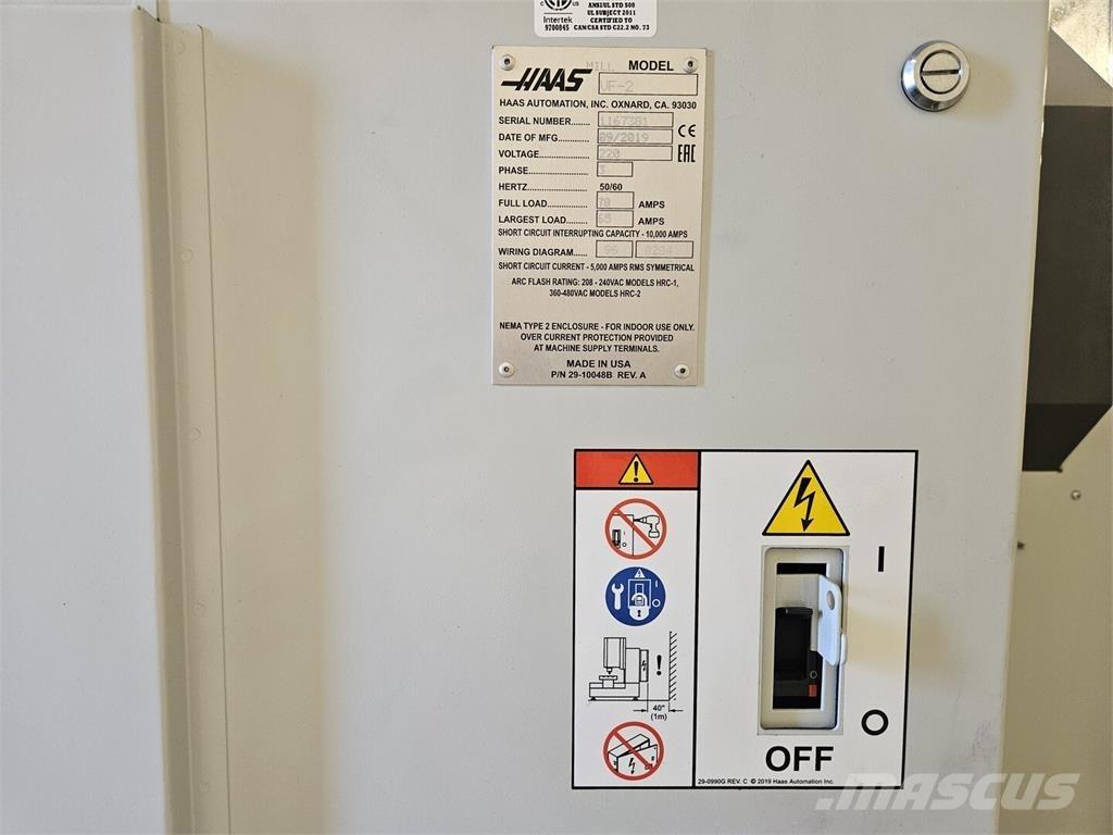 Haas VF-2 Anlegg - Annet