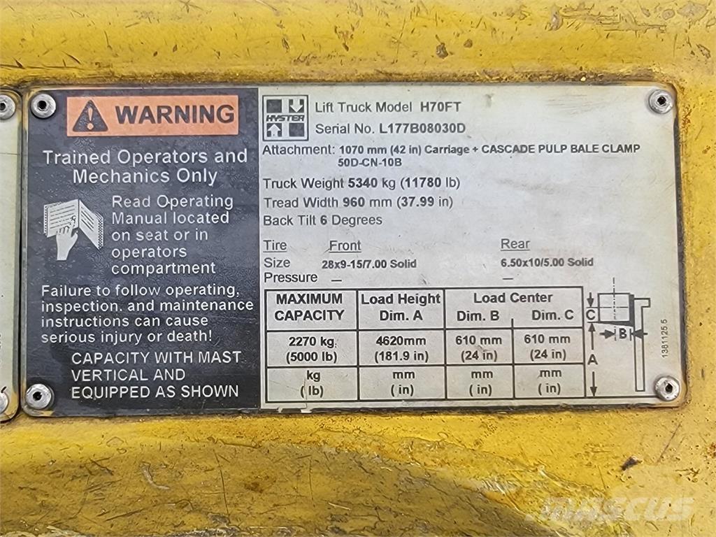 Hyster H70FT Anlegg - Annet