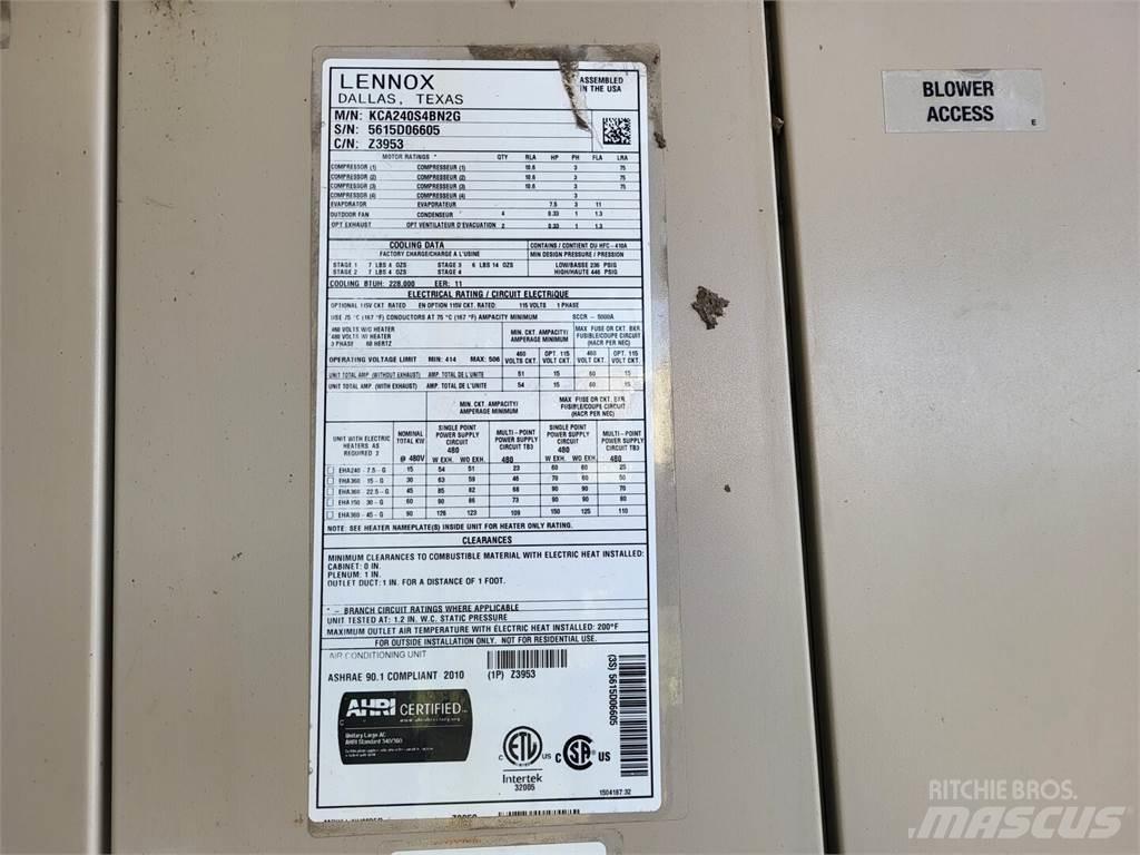 LENNOX KCA240S4BN2G Varme og tining utstyr