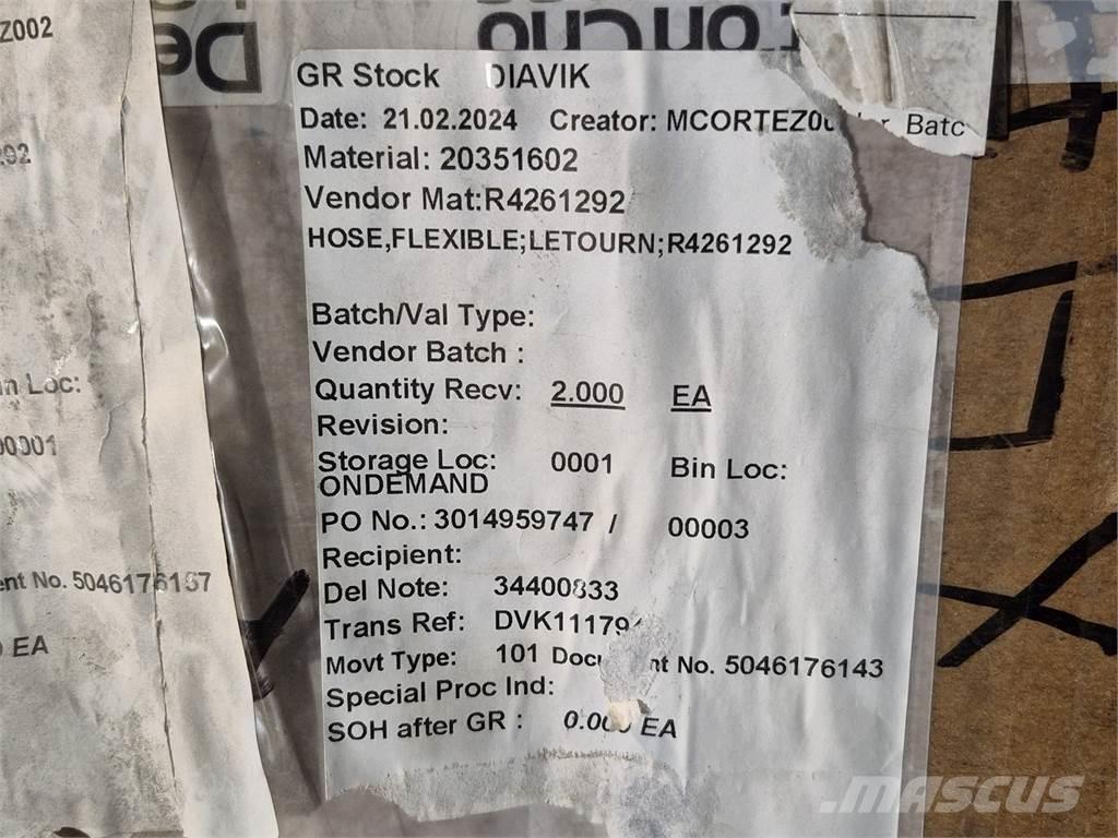 LeTourneau R4261292 Andre komponenter