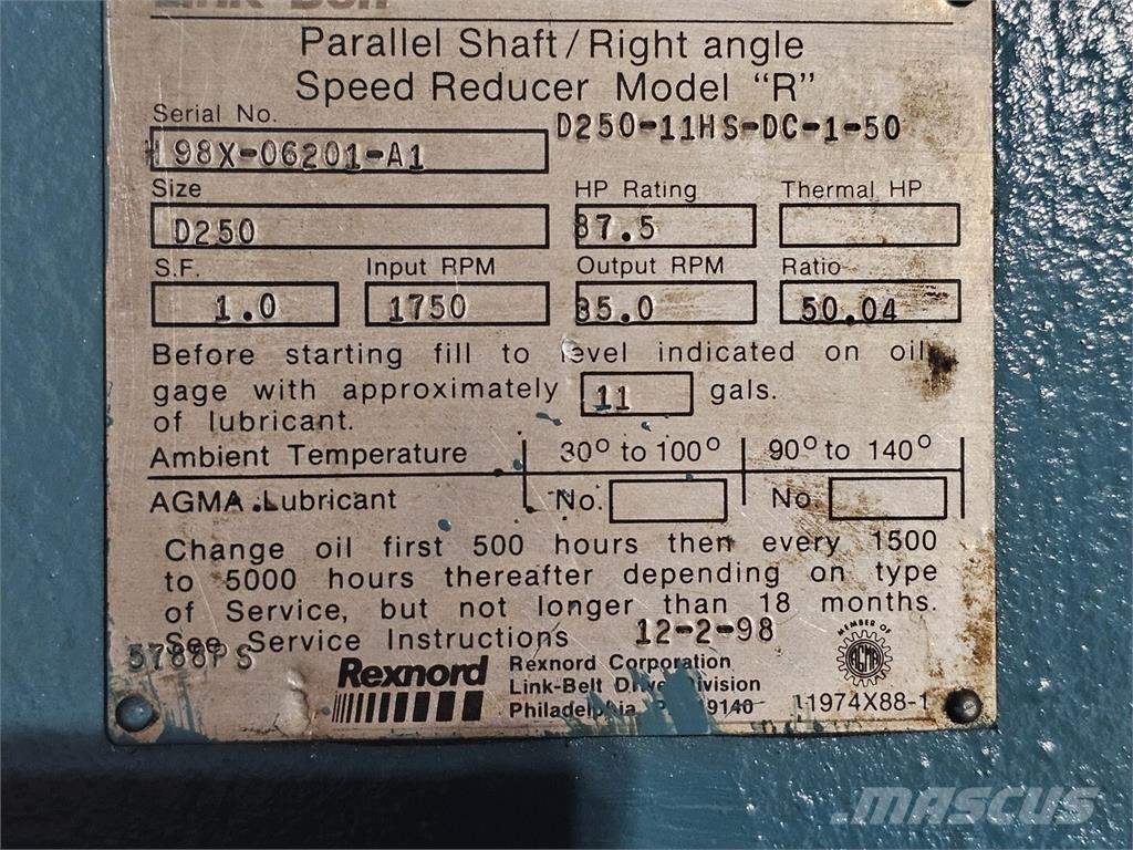Link-Belt D250 Anlegg - Annet