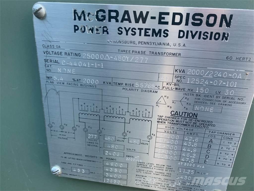  MCGRAW-EDISON Anlegg - Annet