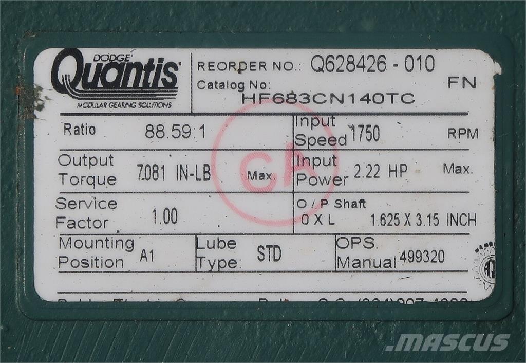  QUANTIS HF683CN140TC Anlegg - Annet