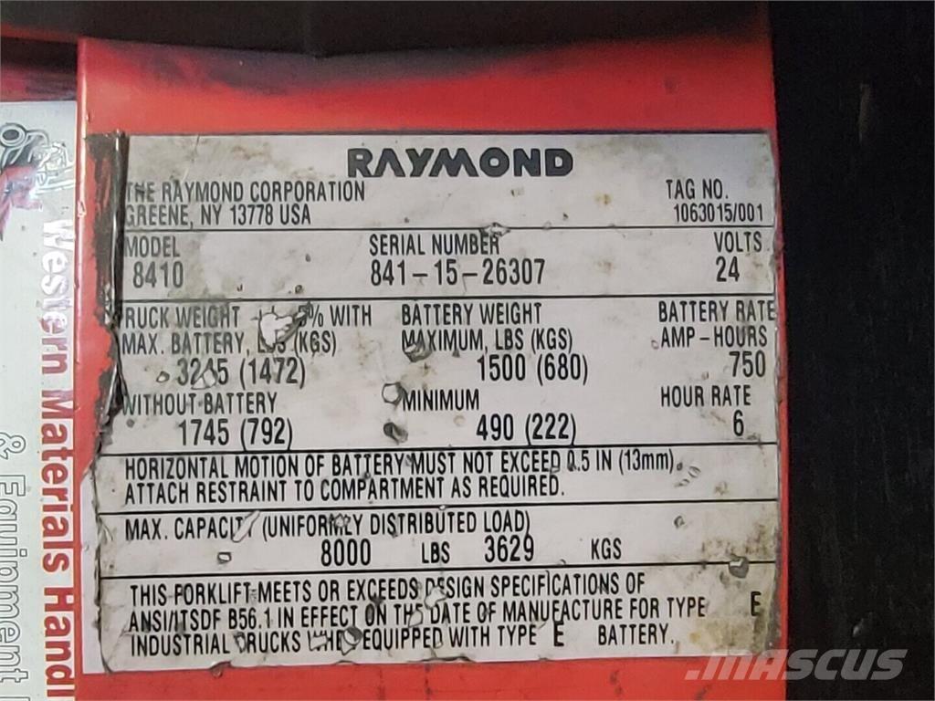 Raymond 8410 Anlegg - Annet