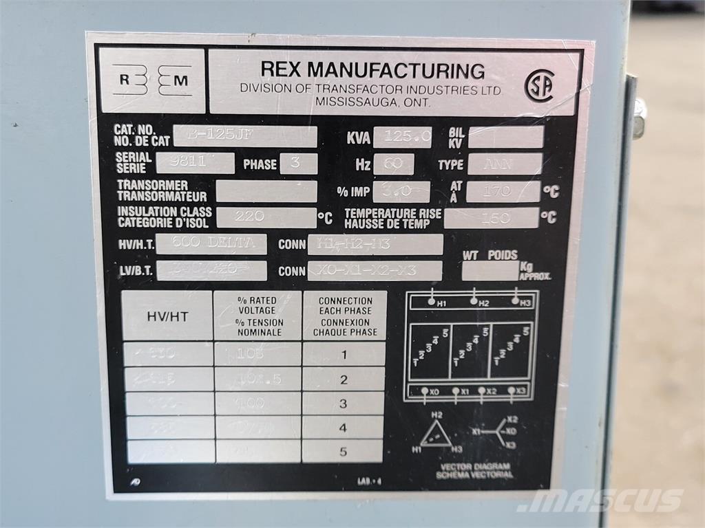 REX B-125JF Anlegg - Annet