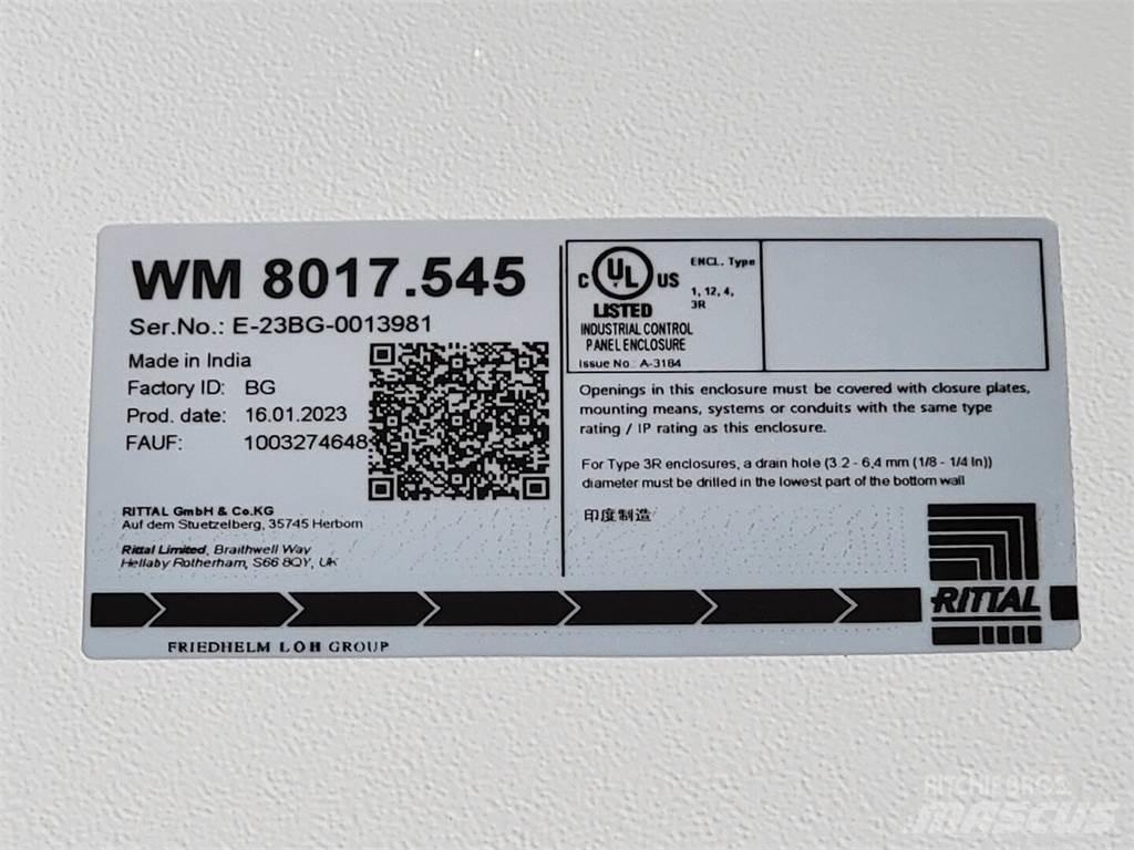  RITTAL WM241608NC Anlegg - Annet