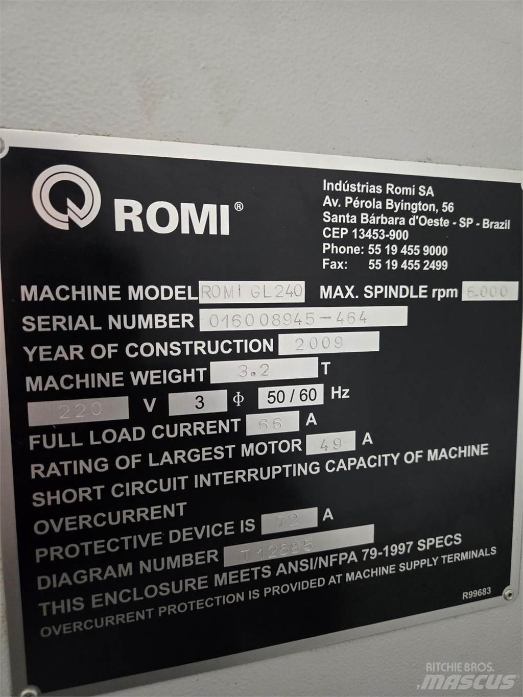  ROMI GL240 Anlegg - Annet