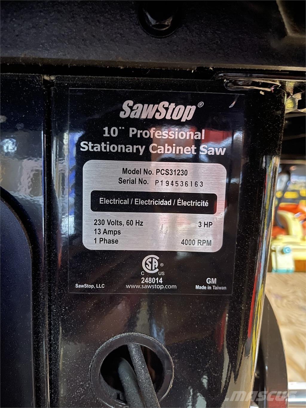  SAWSTOP PCS31230 Anlegg - Annet