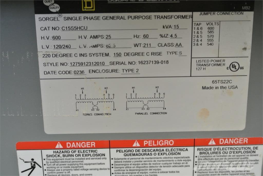  SQUARE D C15S5HCU Anlegg - Annet