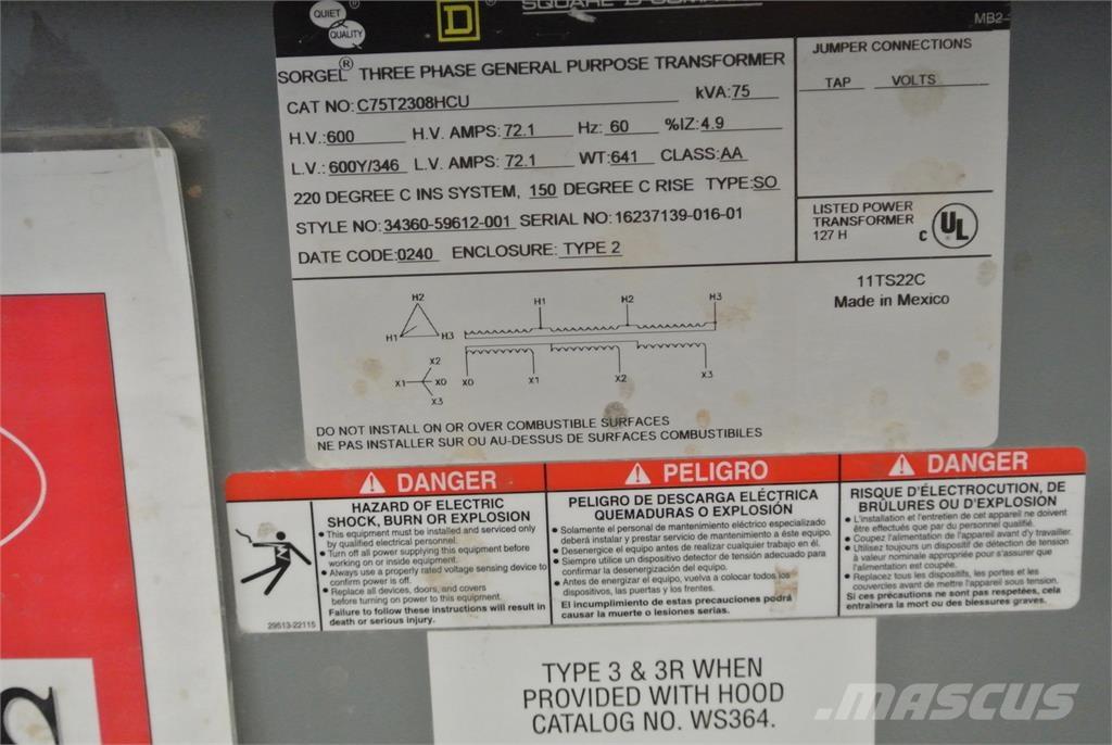  SQUARE D C75T2308HCU Anlegg - Annet
