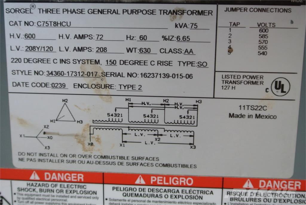  SQUARE D C75T8HCU Anlegg - Annet
