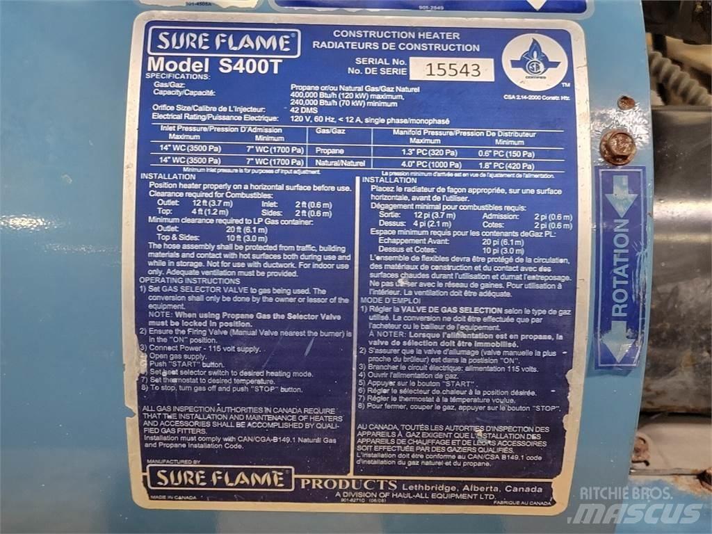  SURE FLAME S400T Varme og tining utstyr
