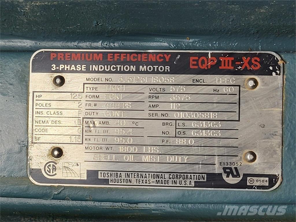  TOSHIBA 3J5125L1S058 Industrielle motorer