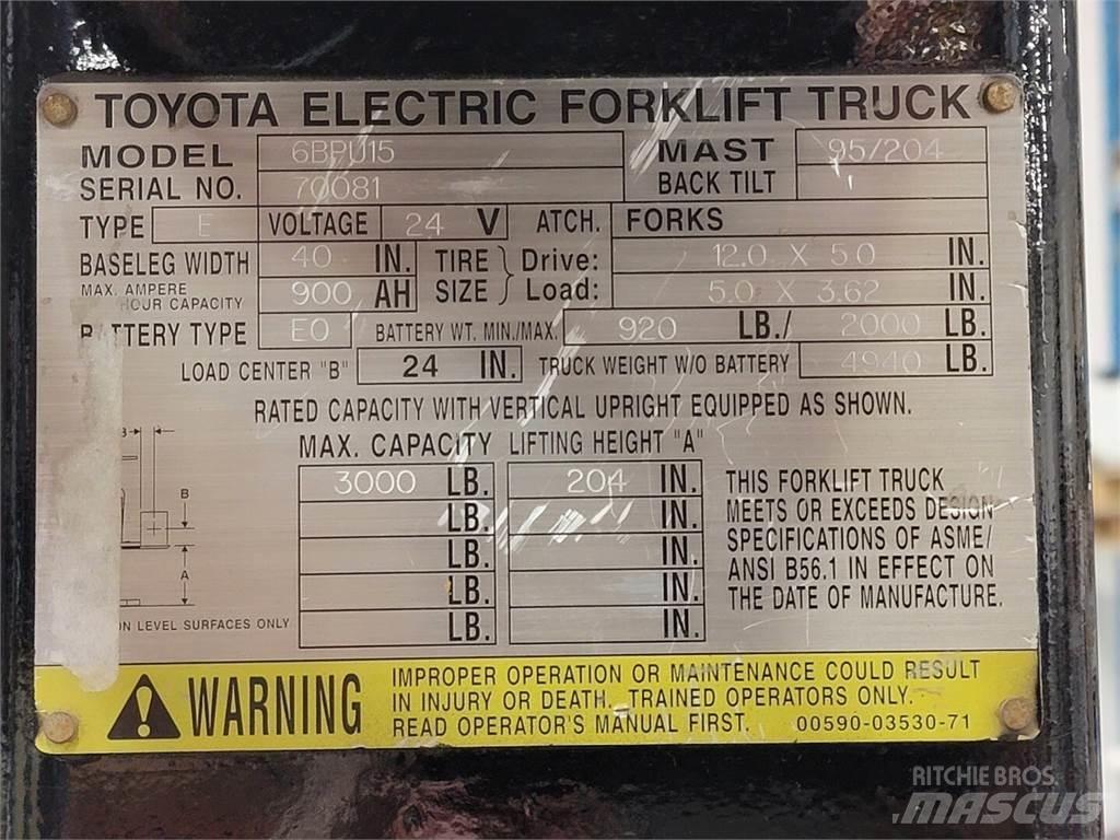 Toyota 6BPU15 Anlegg - Annet