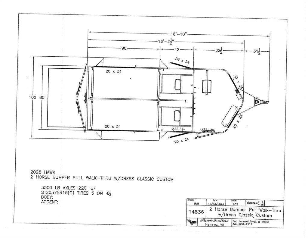 BAR-M ES721ST Dyretransport tilhenger